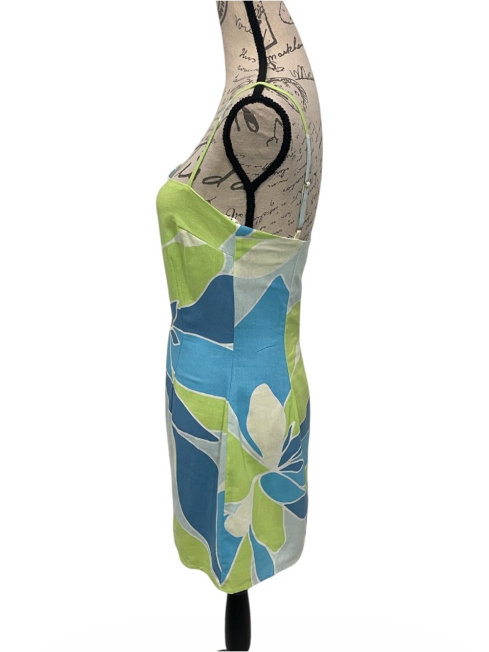 SABO NWT Tropical Mini Dress & Matching Shirt Set Blue Green Size M (Runs Small) - Picture 10 of 16